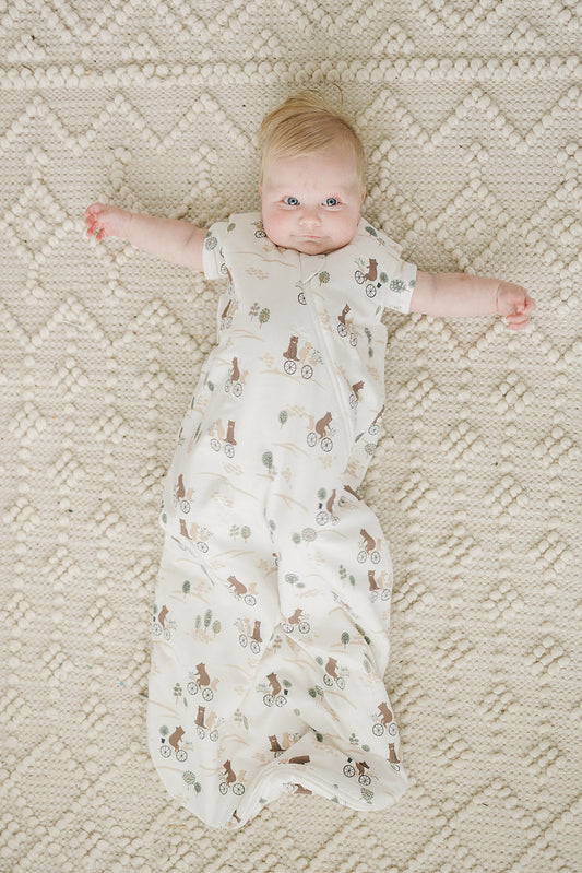 Baby Sleep Sack TENCEL™ 1.0 TOG - Bears on Bikes
