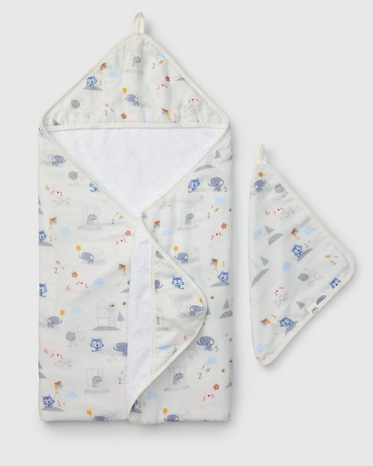 Hooded Towel Set - Mini Mathletes