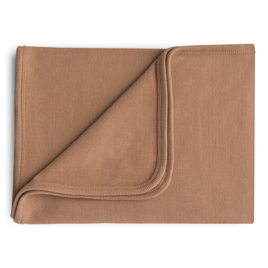 Couverture côtelée pour bébé en coton biologique