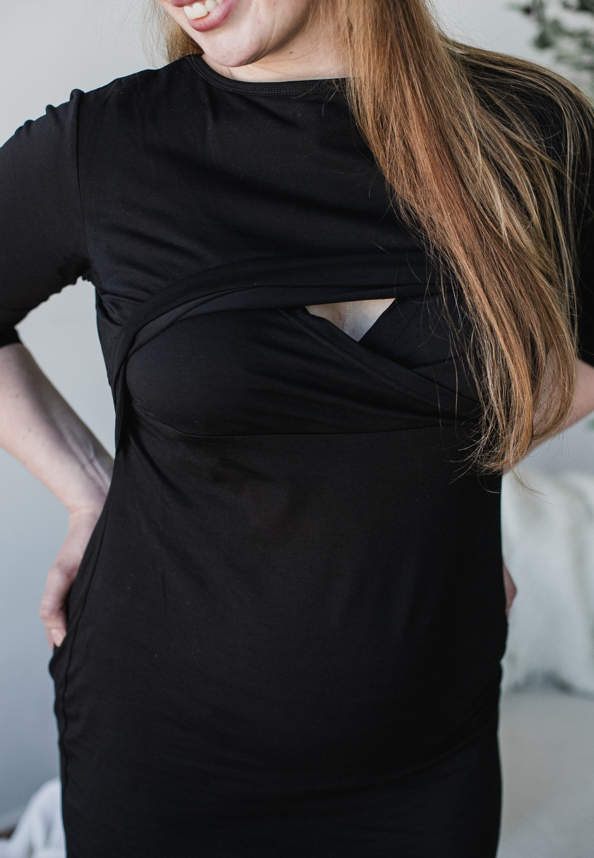 Taryn 3/4-Sleeve Maternity and Nursing Dress