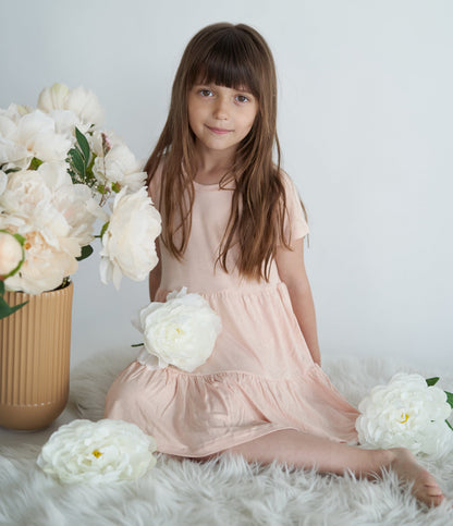 Robe à étages en jersey et bloomer en rayonne de bambou — Blossom