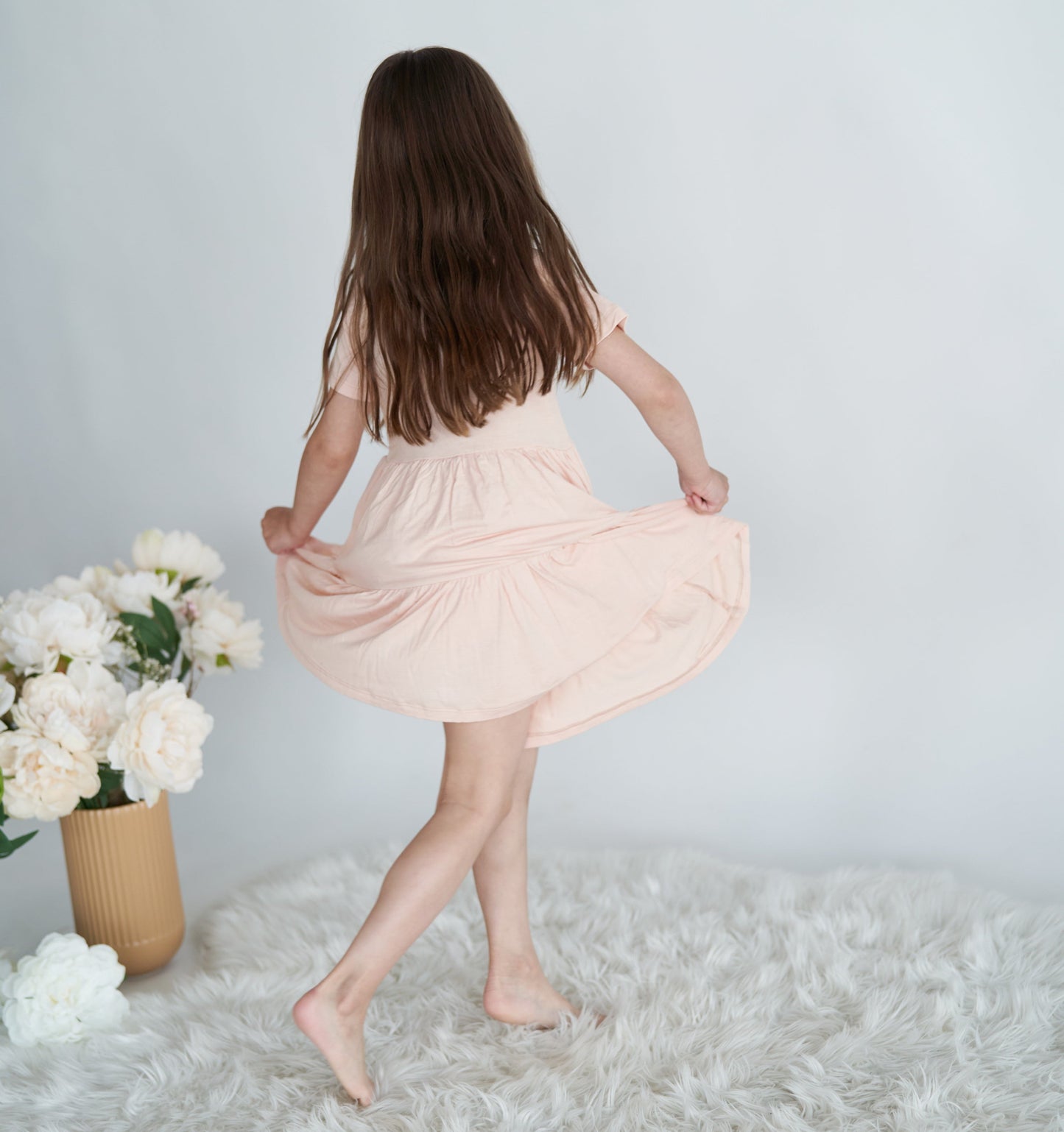 Bamboo Tiered Jersey Dress with Bloomer (Blossom)