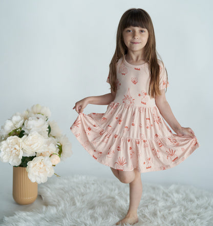 Robe à étages en jersey et bloomer en rayonne de bambou — Plantastic