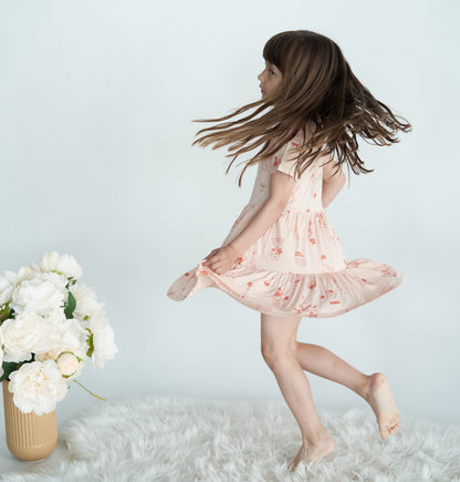 Robe à étages en jersey et bloomer en rayonne de bambou — Plantastic