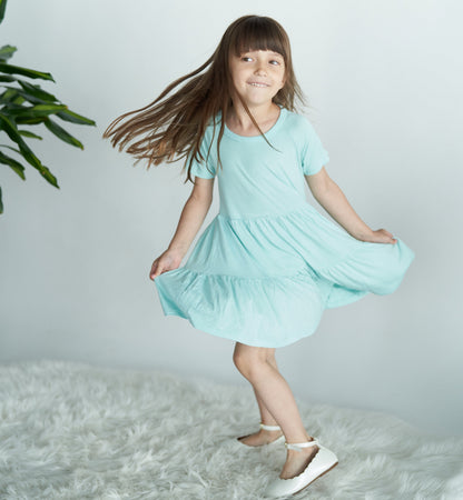 Robe à étages en jersey et bloomer en rayonne de bambou — Cotton Candy
