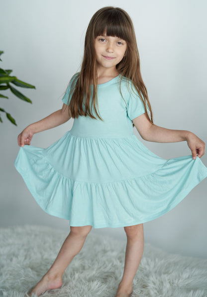 Robe à étages en jersey et bloomer en rayonne de bambou — Cotton Candy