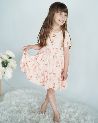 Robe à étages en jersey et bloomer en rayonne de bambou — Plantastic