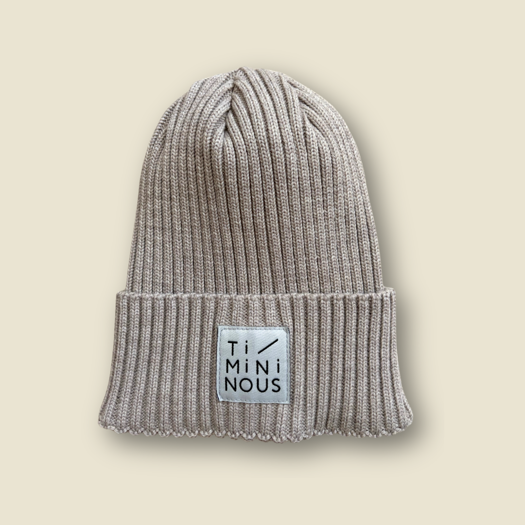Tuque 100% laine de mérinos pour enfant  - Écru