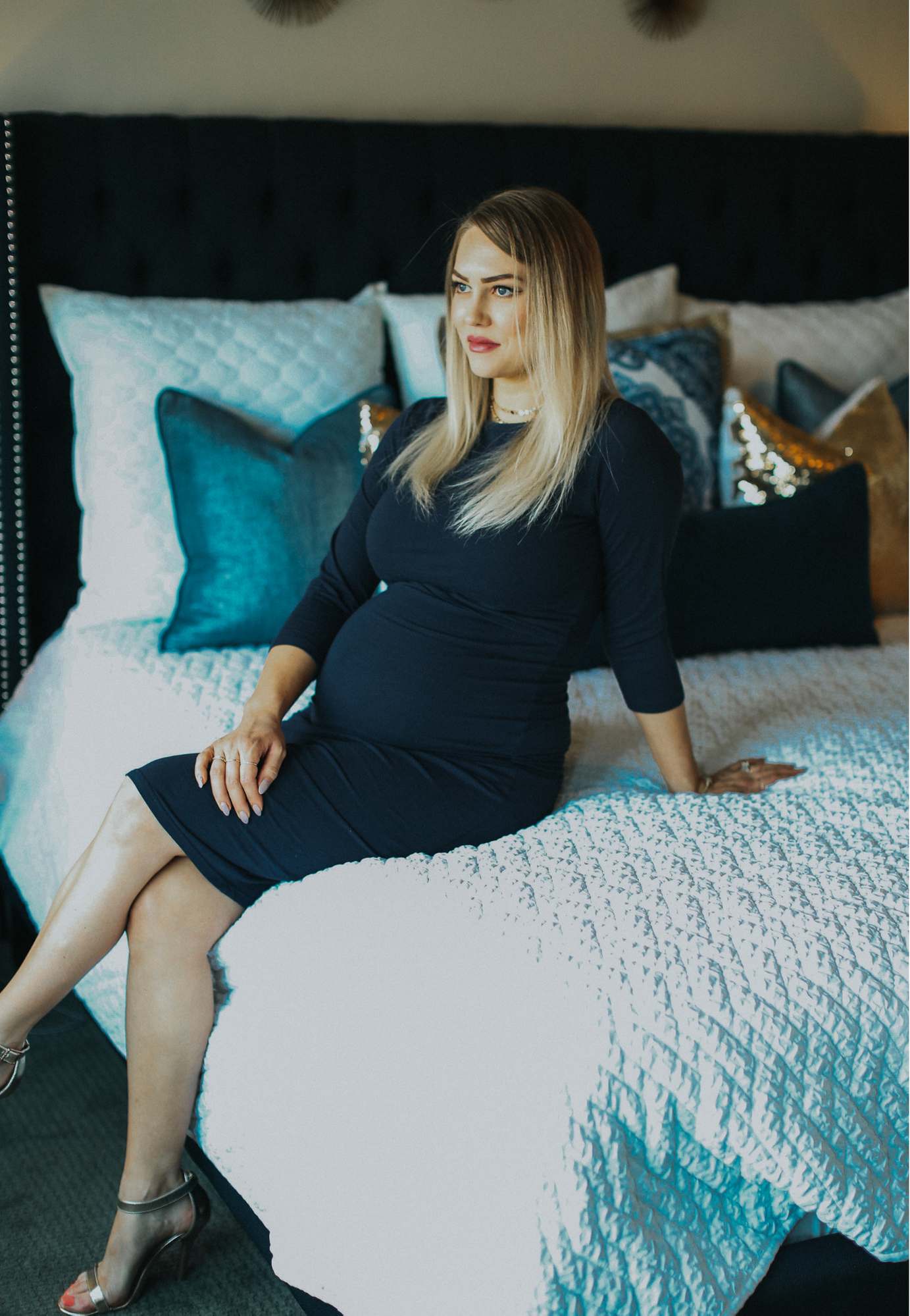 Taryn 3/4-Sleeve Maternity and Nursing Dress
