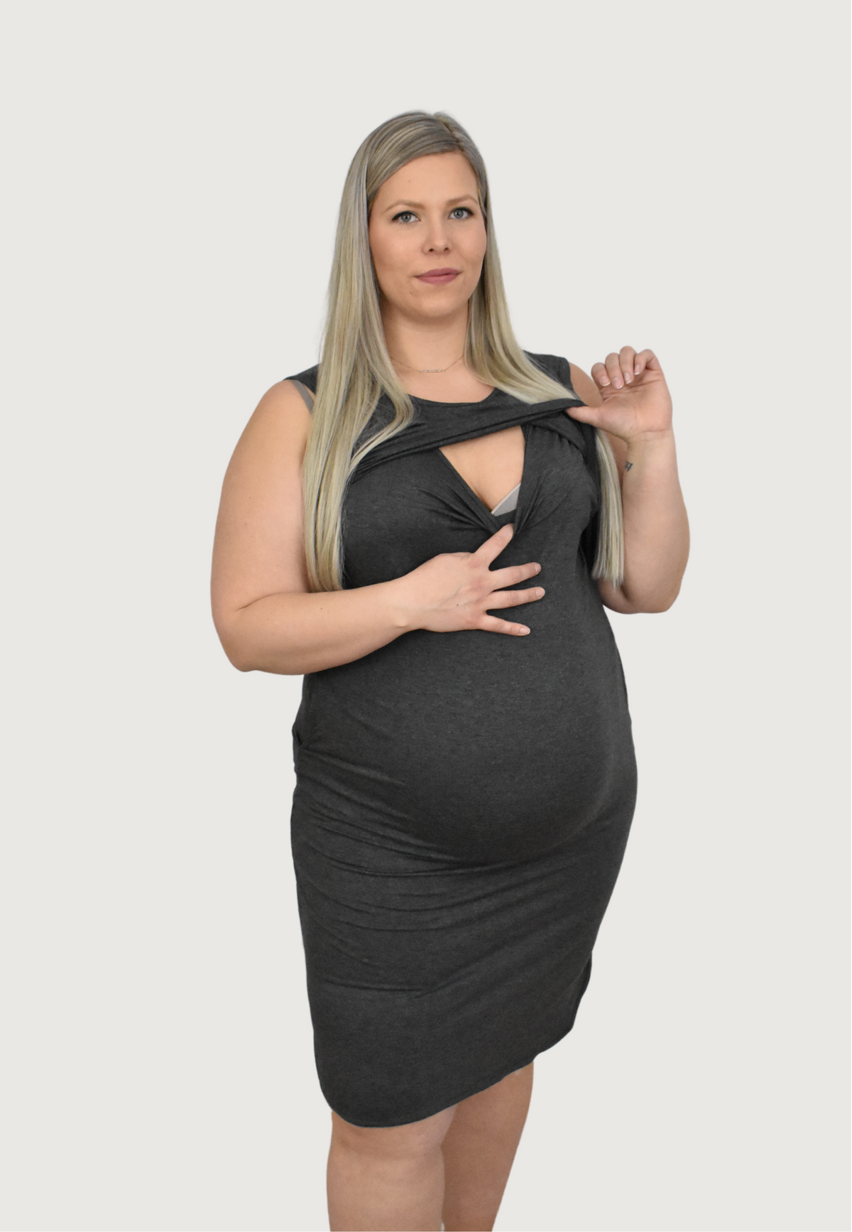 Randi Pocket Maternity and Nursing Dress