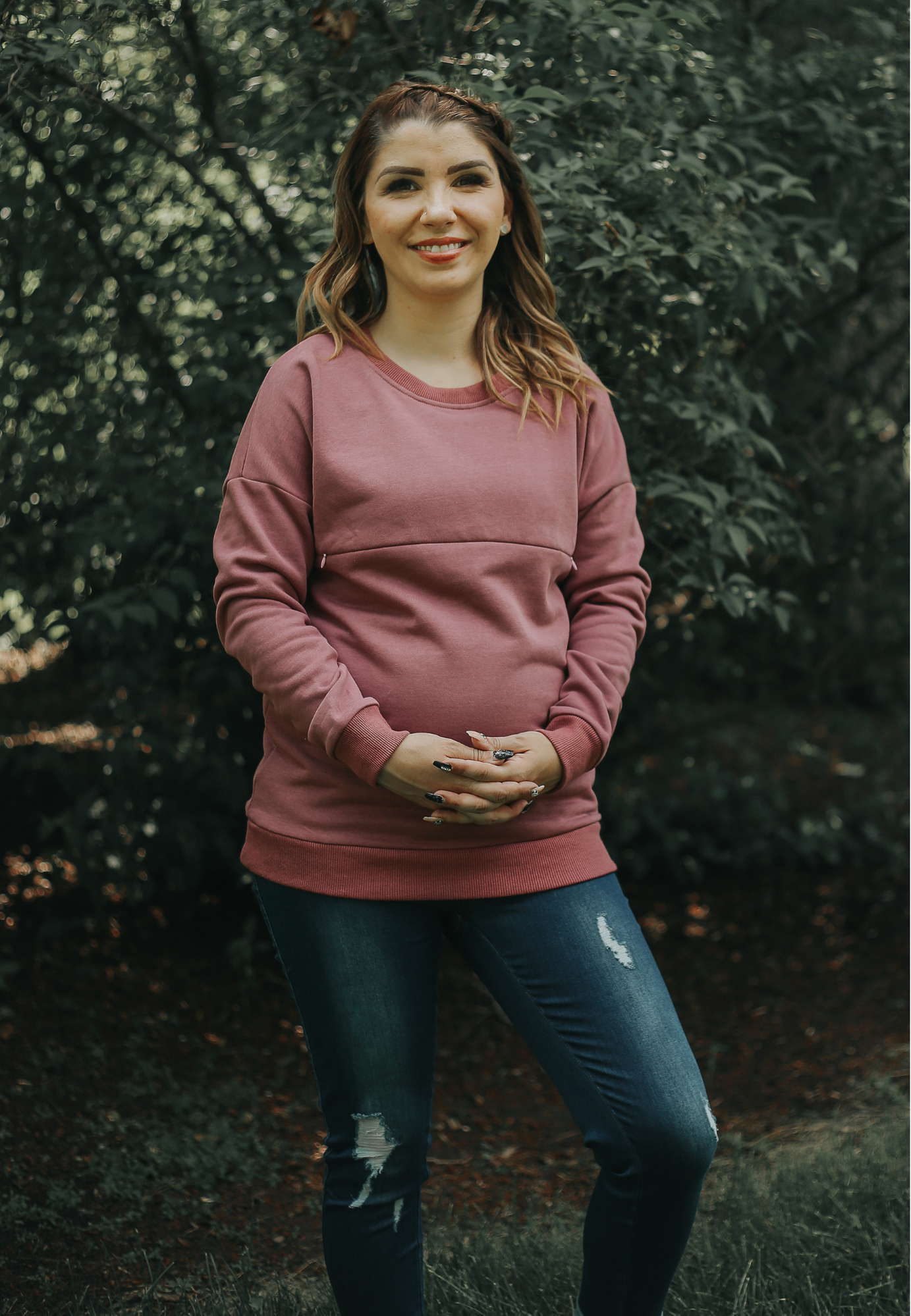 Jo Jo Zipper Nursing Jumper