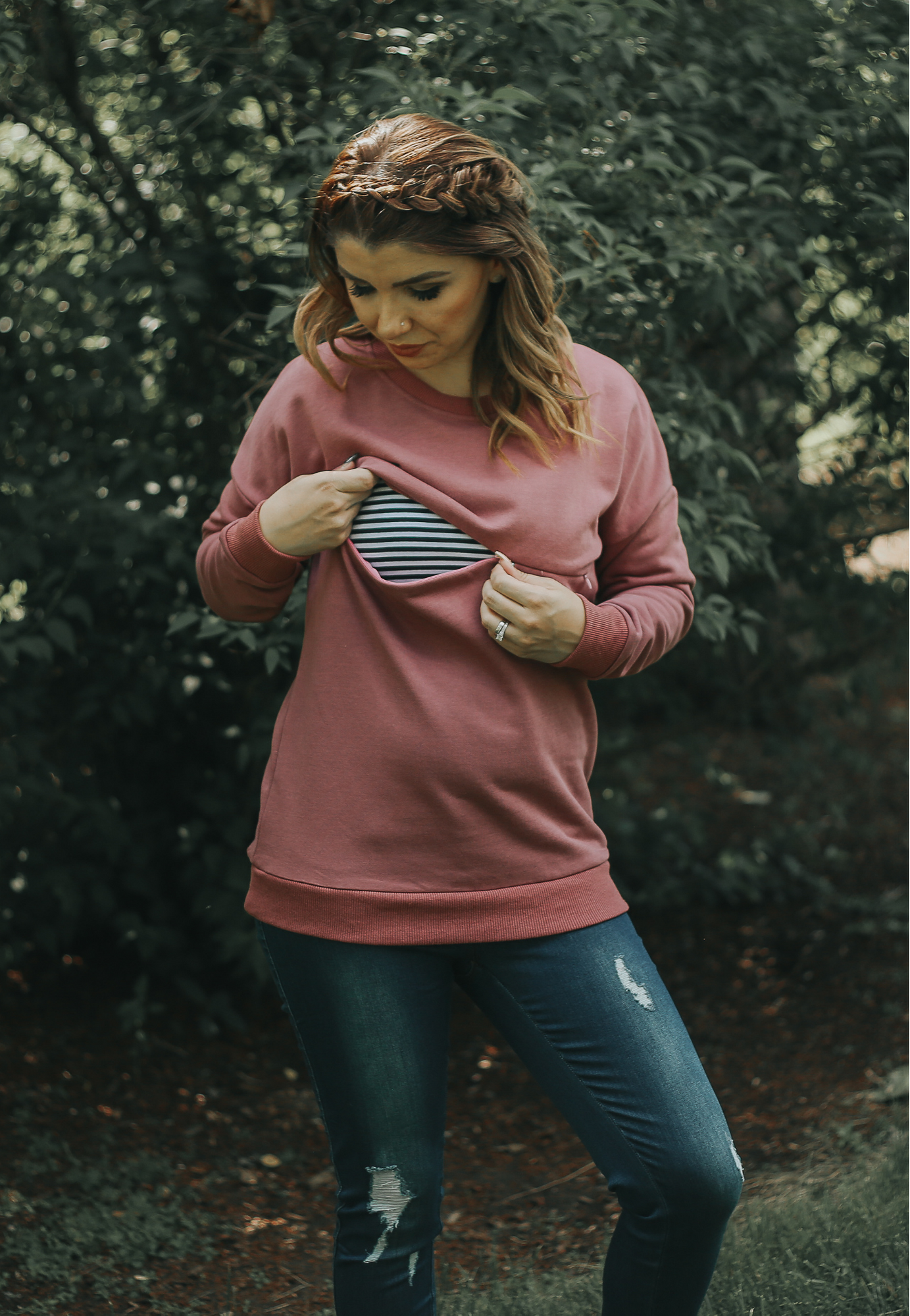 Jo Jo Zipper Nursing Jumper