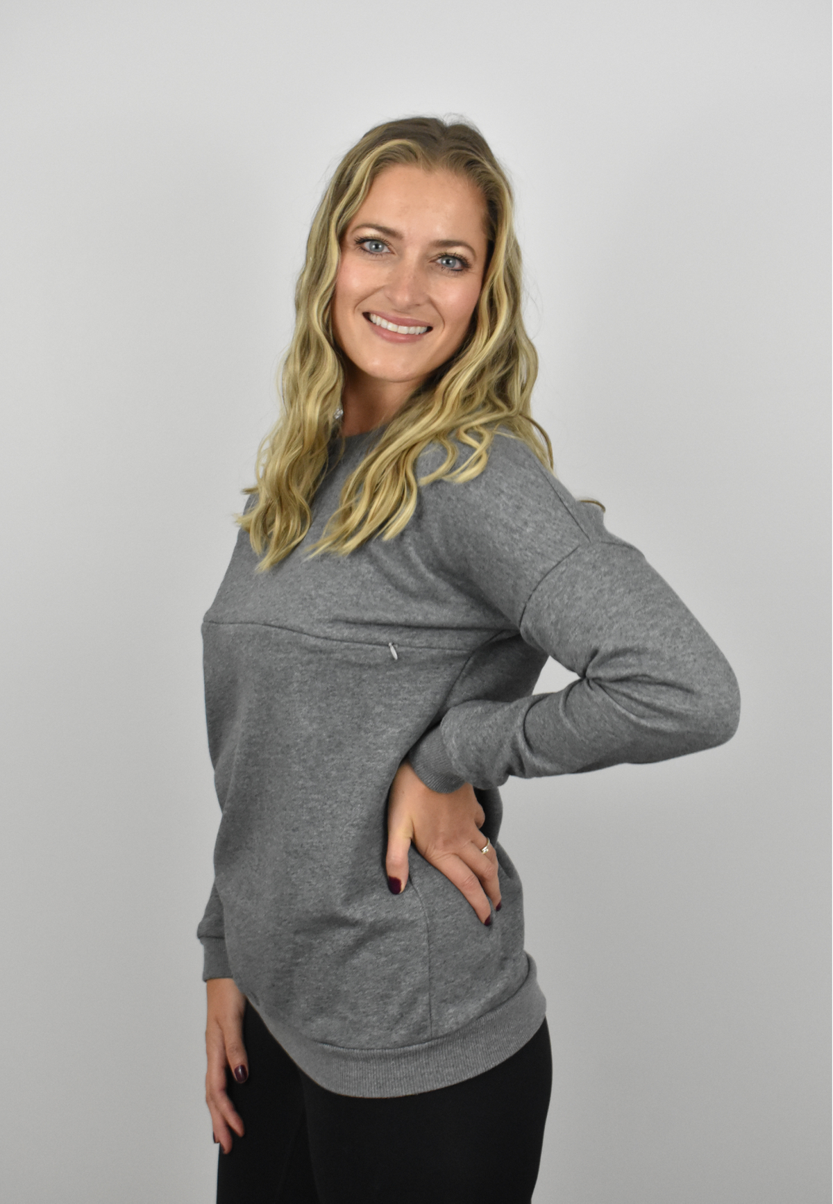 Jo Jo Zipper Nursing Jumper
