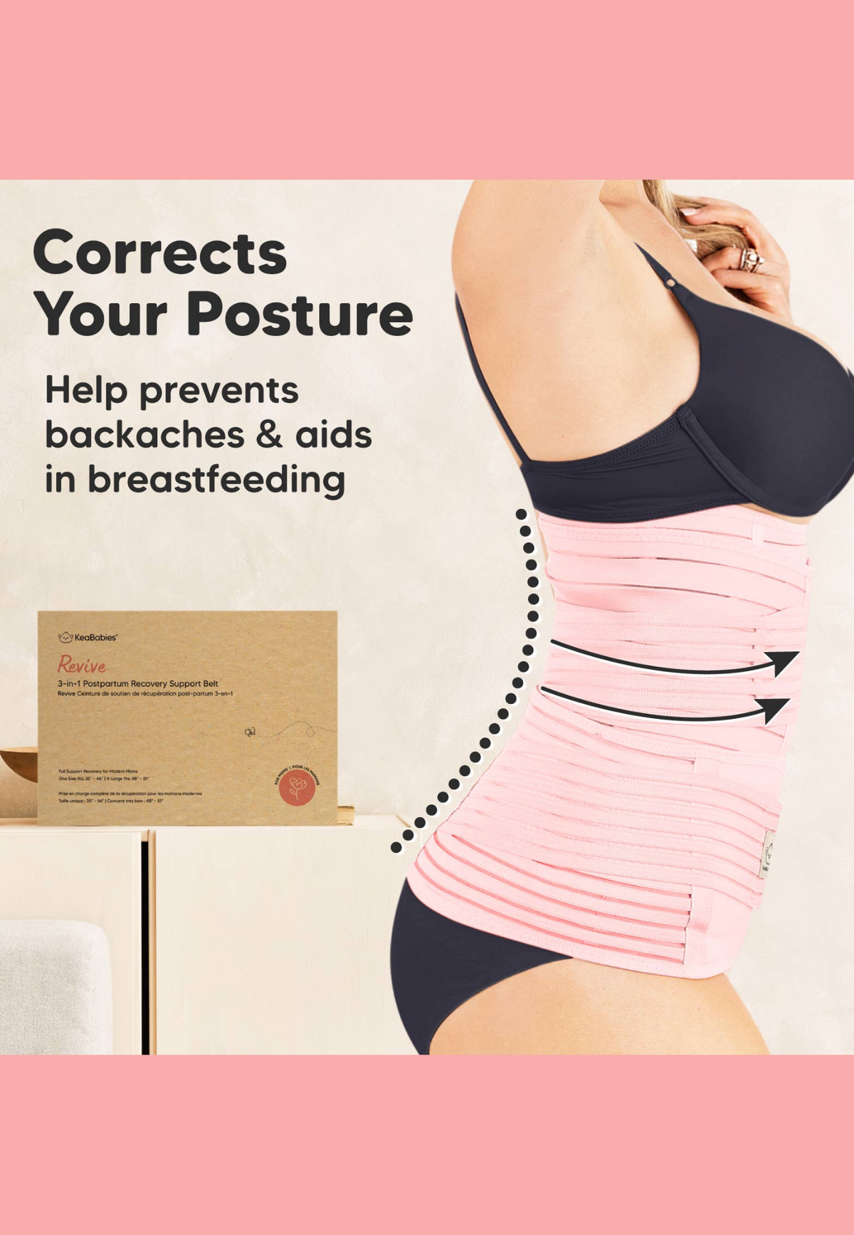 KeaBabies Revive 3-in-1 Postpartum Support Belt