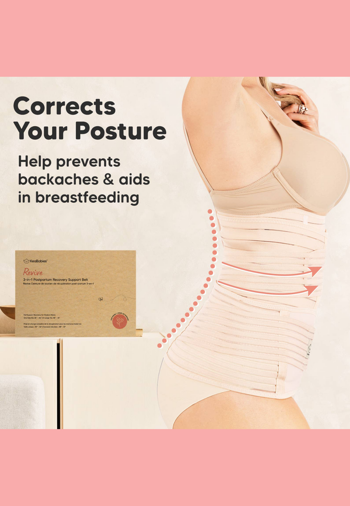 KeaBabies Revive 3-in-1 Postpartum Support Belt