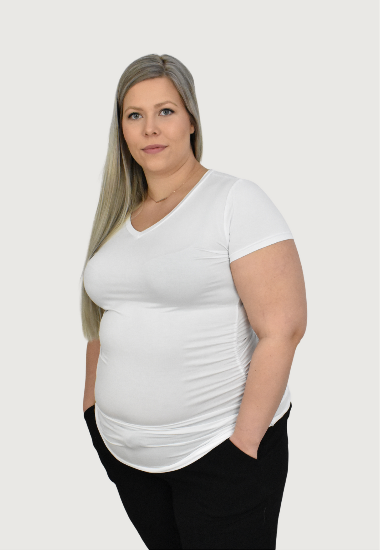 Ashley Ruched Maternity and Nursing T-Shirt