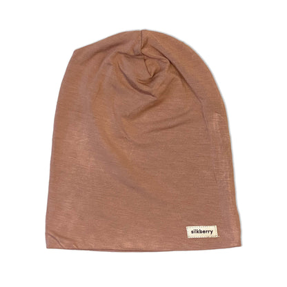 Bamboo Jersey Slouchy Beanie (Beaver Fur)