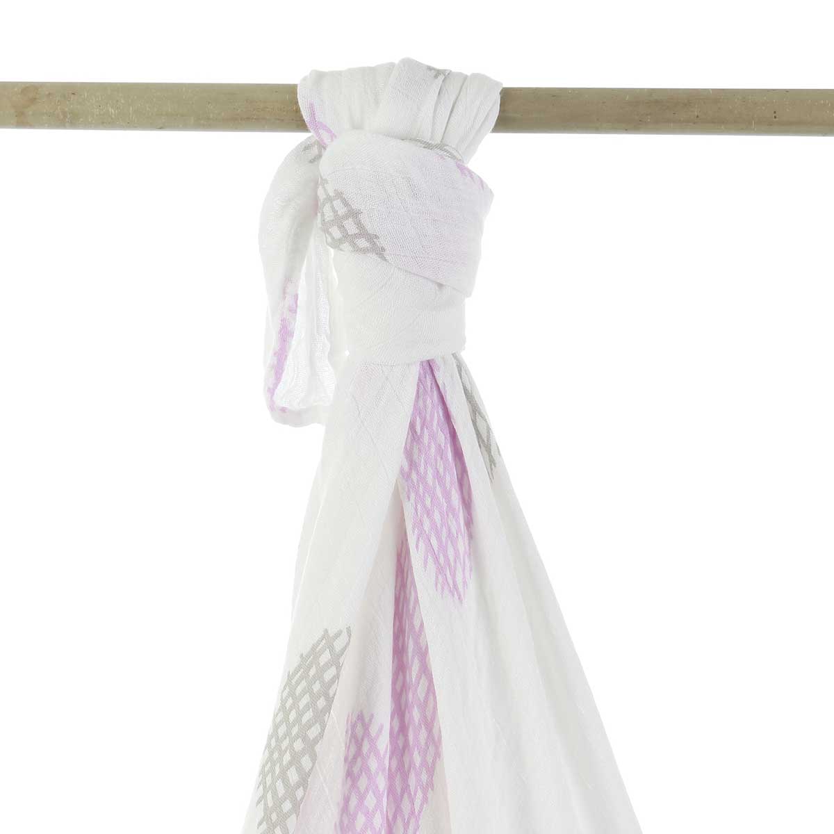 Bamboo Muslin Swaddle (Waffle Print Orchid)