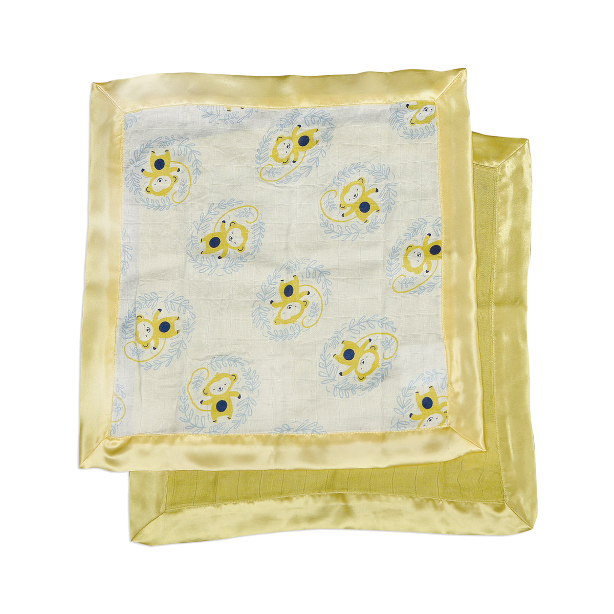 Bamboo Muslin Security Blankets (2pack) - Monkey Print &amp; Pear