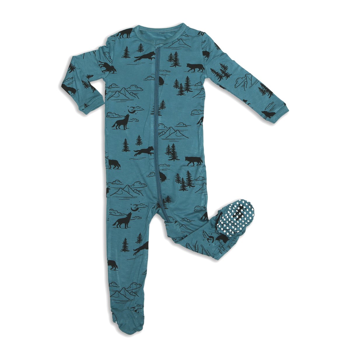Bamboo Zip-up Footed Sleeper (Call of the Wild Print)