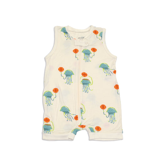 Bamboo Sleeveless Romper (Pixel Jelly Print)