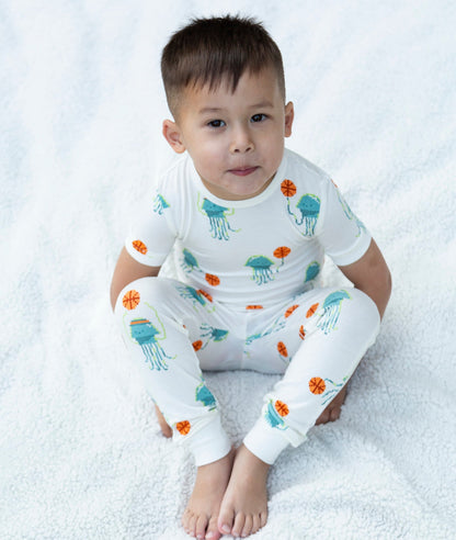 Pyjama en rayonne de bambou à manches courtes — Pixel Jelly