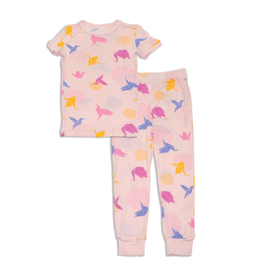 Bamboo Short Sleeve Pajama Set (Origami Print)