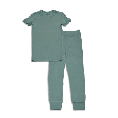 Rayon from Bamboo Short Sleeve 2 pc Pajama Set (Mineral)