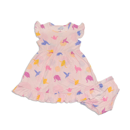 Robe à volants et bloomer en rayonne de bambou — Origami