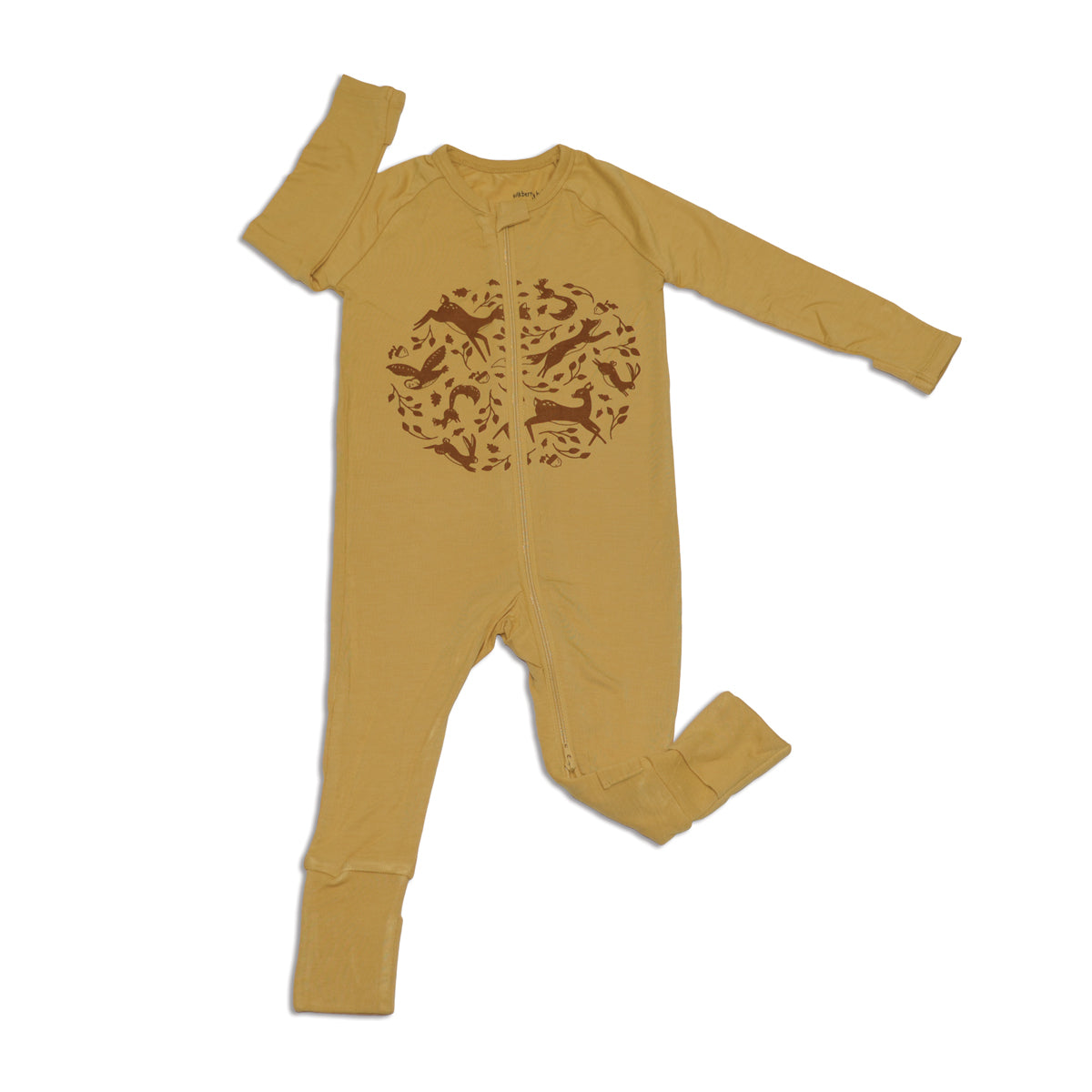 Bamboo Two Way Zipper Romper/Footed Sleeper (Fall Leaf)