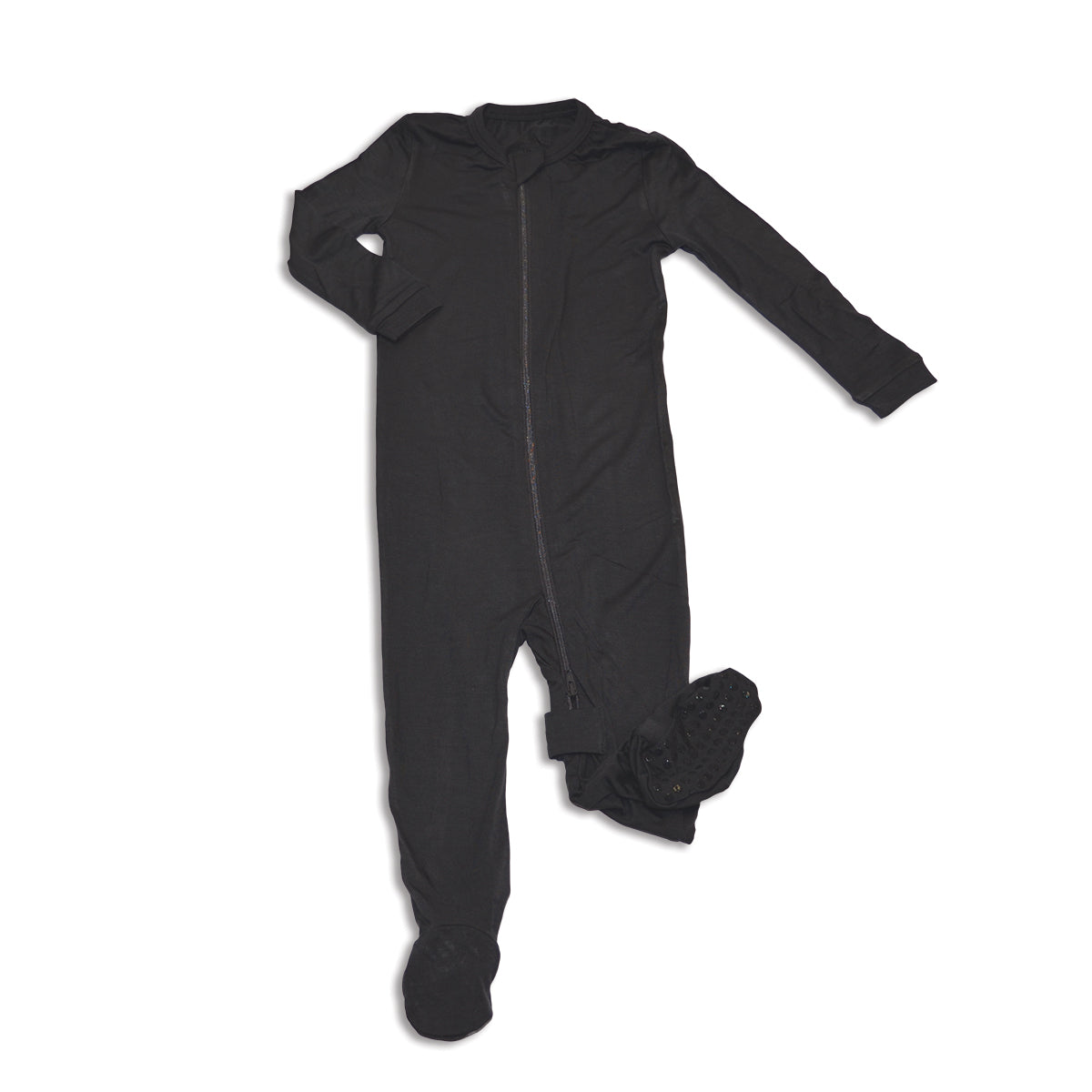 Bamboo Zip Up Footies (Asphalt)