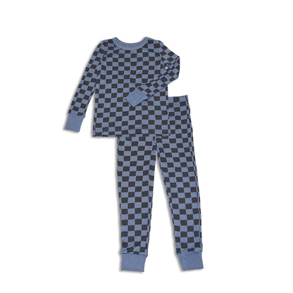 Rayon from Bamboo Long Sleeve Pajama Set (Check It Out Print)