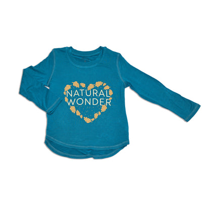T-shirt à ourlet arrondi en rayonne de bambou — Deep Ocean