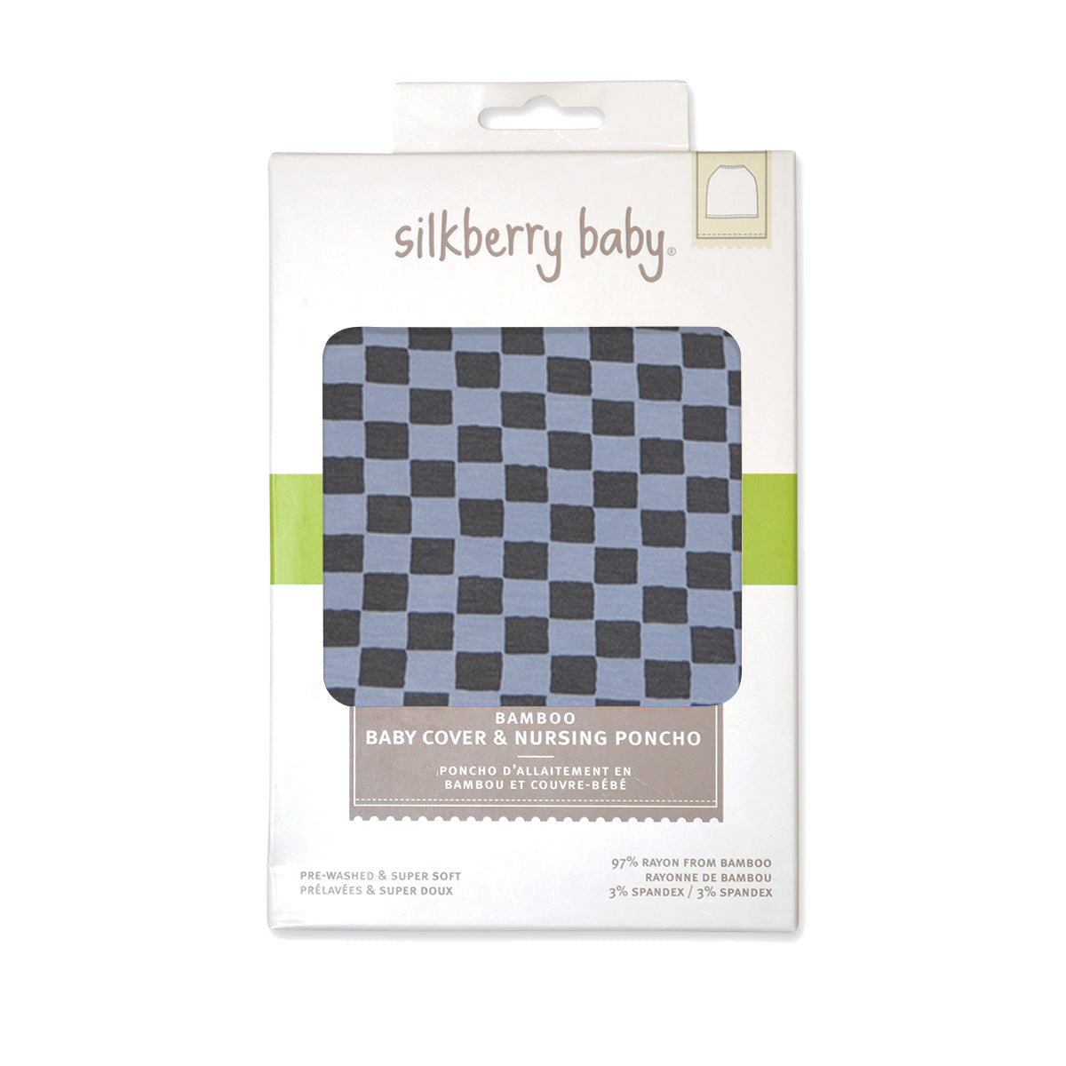 Bamboo Baby Cover & Nursing Poncho (Check It Out Print)