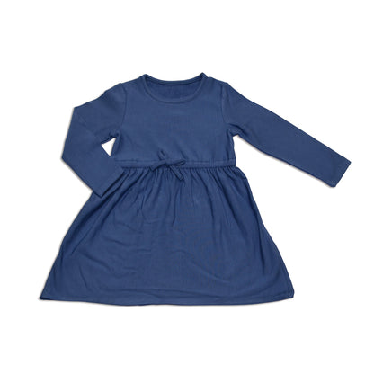 Robe à manches longues en molleton de rayonne de bambou — Galactic Blue