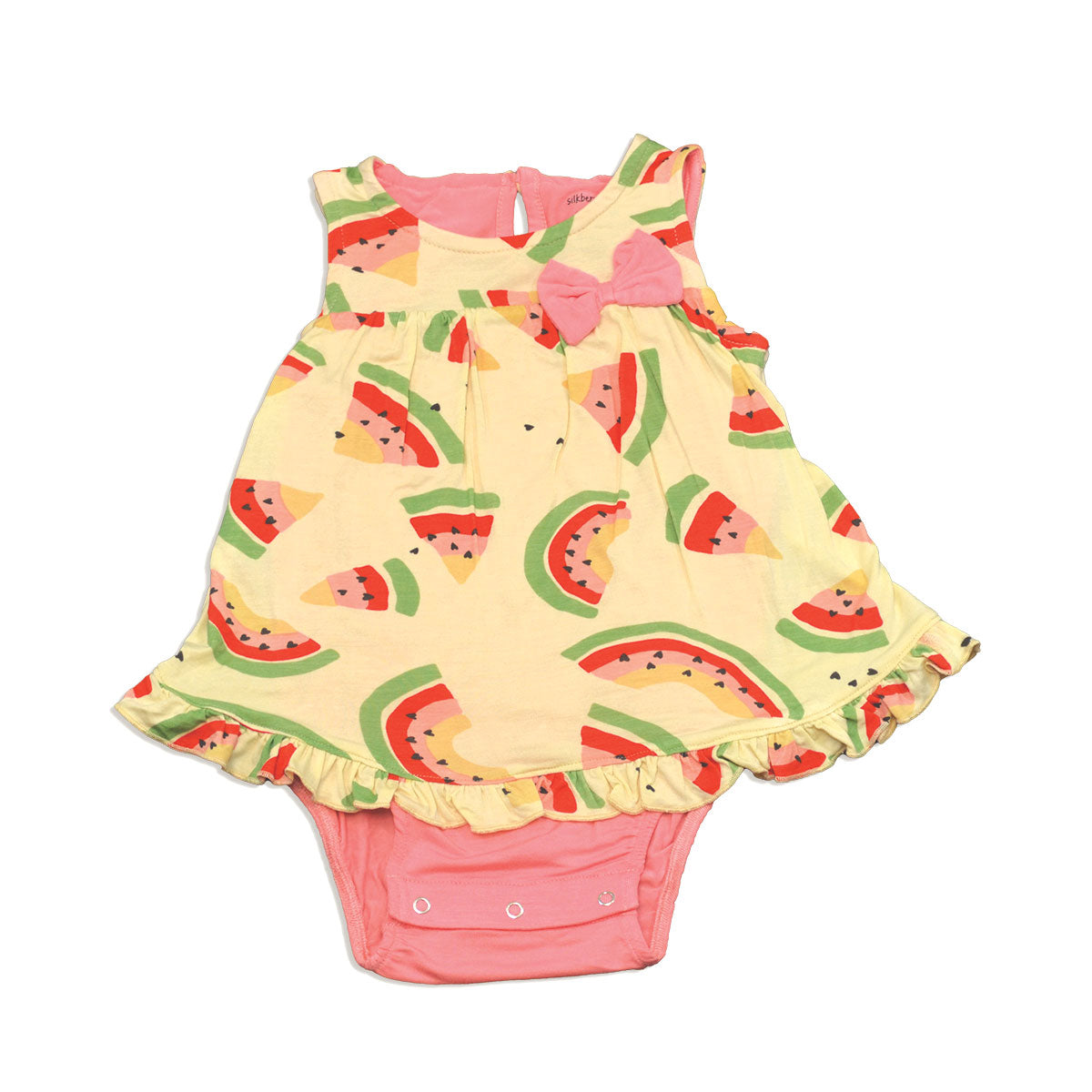 Bamboo Skirt Bodysuit (Watermelon Rainbow Print)