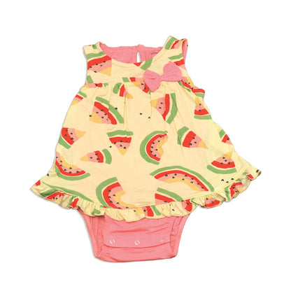 Bamboo Skirt Bodysuit (Watermelon Rainbow Print)