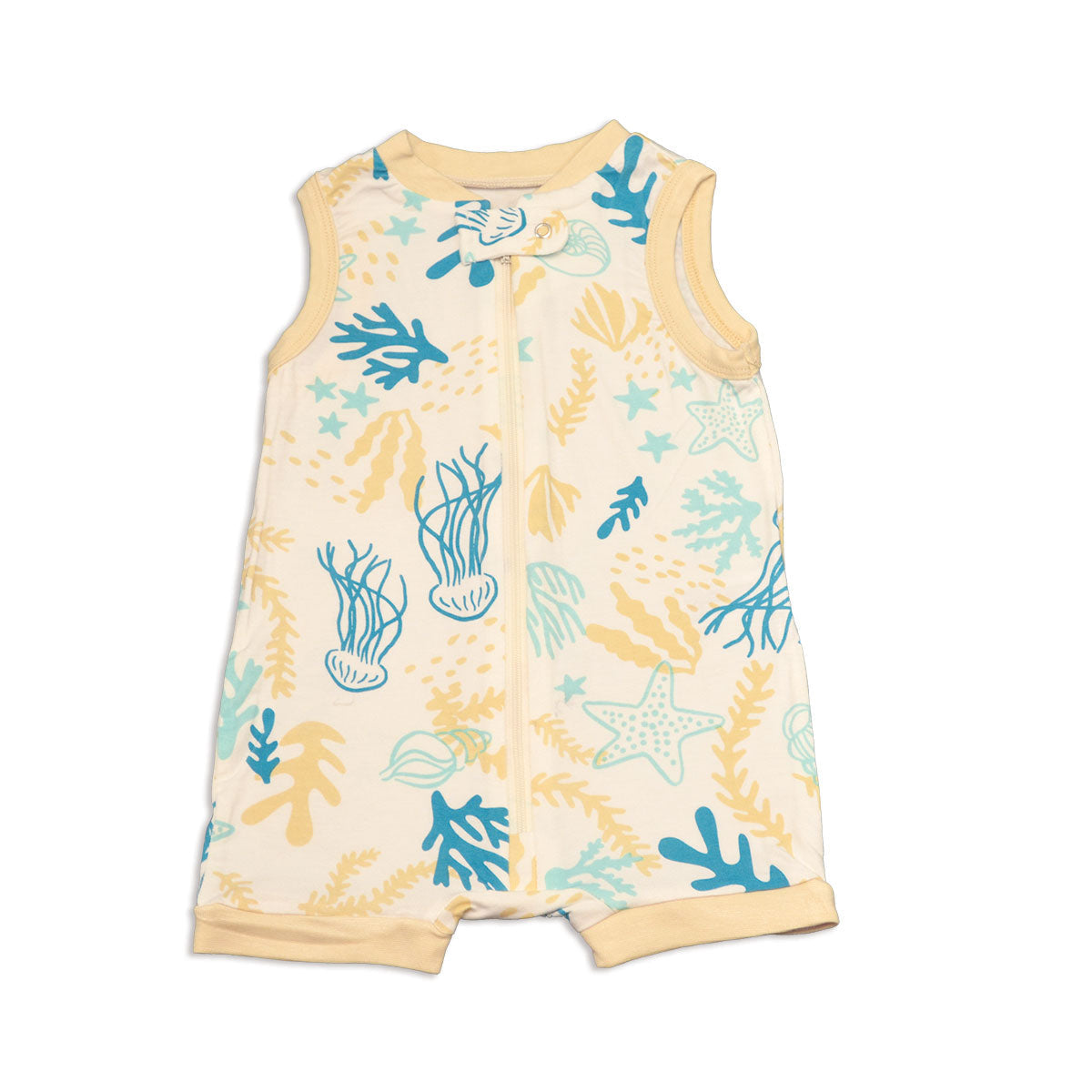 Bamboo Sleeveless Romper (Reef Print)