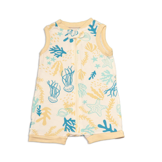 Bamboo Sleeveless Romper (Reef Print)