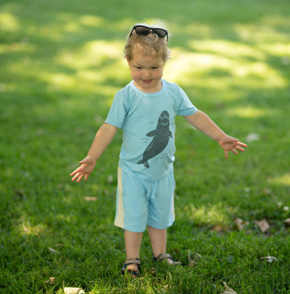 T-shirt imprimé à manches courtes en rayonne de bambou — Bluebonnet