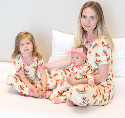 Pyjama en rayonne de bambou à manches courtes — Watermelon Rainbow
