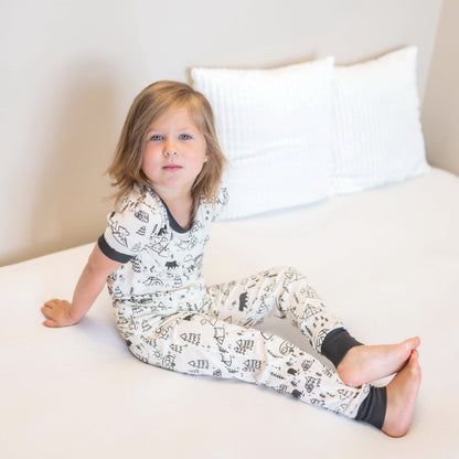 Pyjama en rayonne de bambou à manches courtes — Doodle Camp
