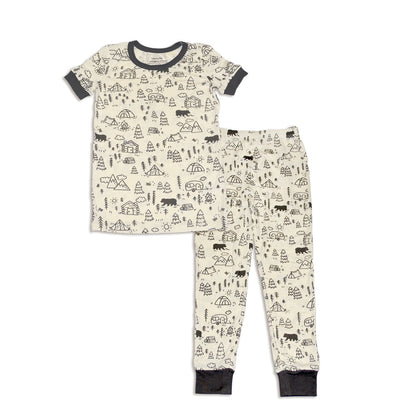 Pyjama en rayonne de bambou à manches courtes — Doodle Camp
