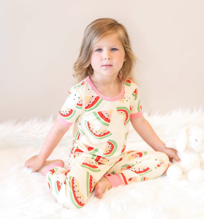 Pyjama en rayonne de bambou à manches courtes — Watermelon Rainbow