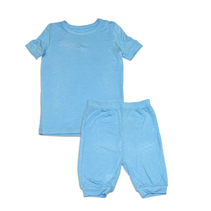 Rayon from Bamboo Short Sleeve Top & Shorts Pajama Set (Bluebonnet)