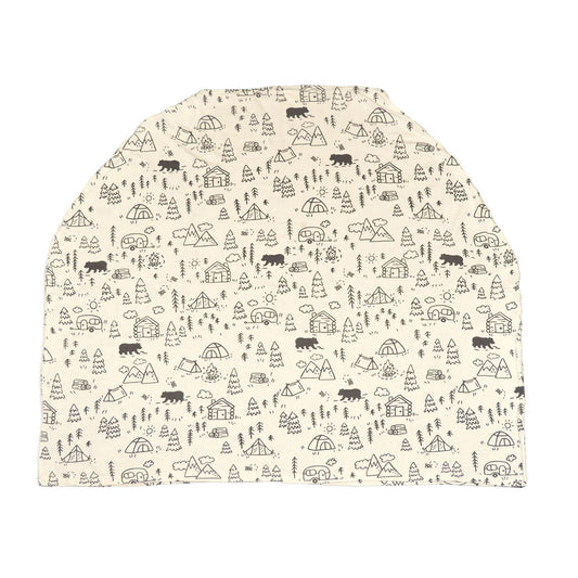 Bamboo Baby Cover & Nursing Poncho (Doodle Camp Print)