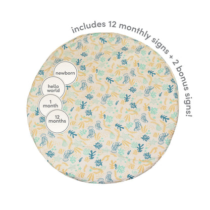 Rayon from Bamboo Playmat & Monthly Sign Card Set (Reef Print)