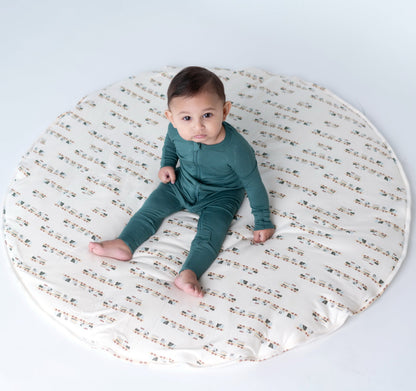 Rayon from Bamboo Playmat & Monthly Sign Card Set (All Aboard Print)