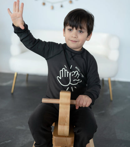 Chandail en molleton de rayonne de bambou — Pirate Ship/High Five