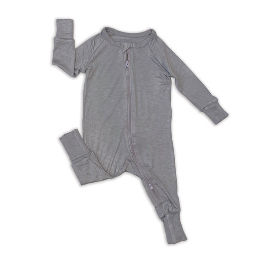 Bamboo 2-way Zipper Convertible Romper (Pigeon)